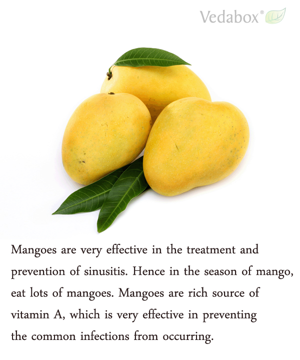 Mangoes are very effective in the treatment and prevention of sinusitis. 