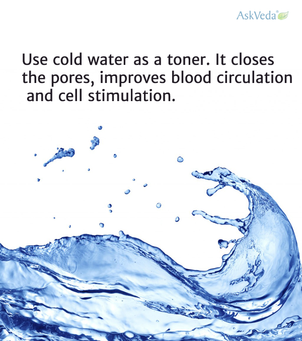 Use cold water as a toner